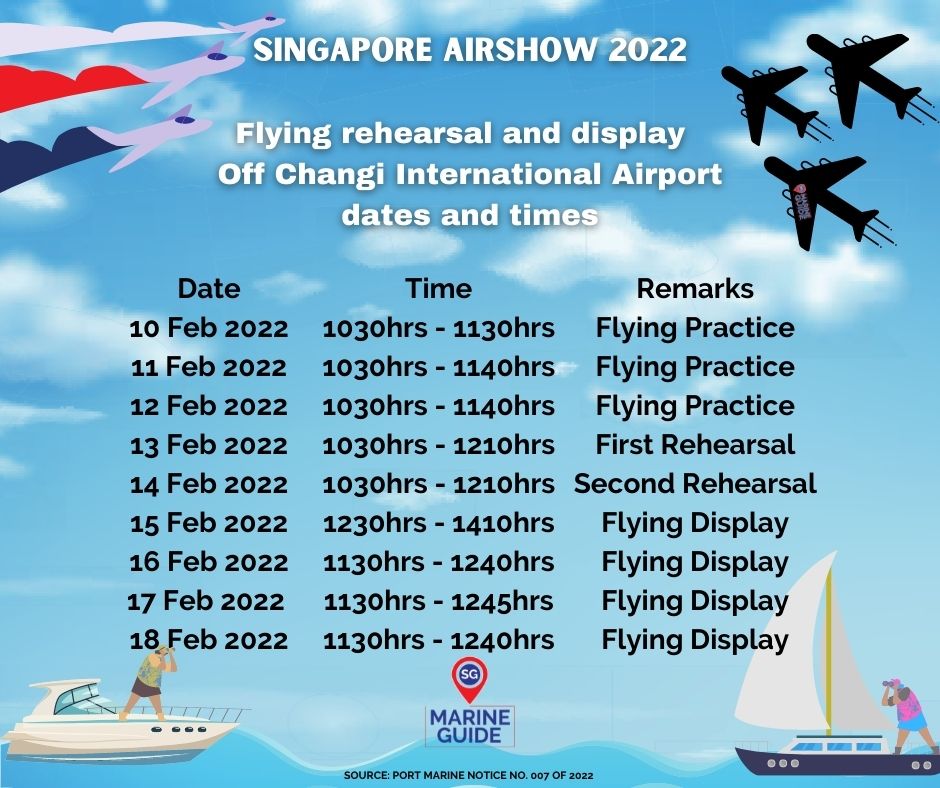 Singapore Airshow 2022 Flying Display and Rehearsal – MPA Port Circular